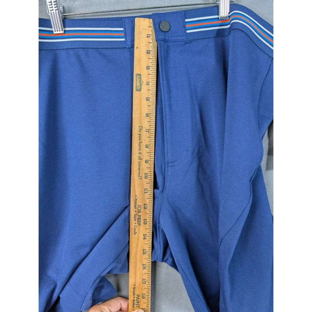 Sports‎ Illustrated Mens 2XL Blue Knit Golf Athletic Shorts Striped Waistband